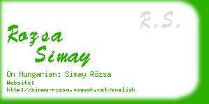 rozsa simay business card